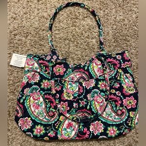 Vera Bradley Pleated Shoulder Bag in Petal Paisley